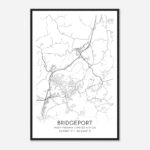 Bridgeport West Virginia Map Poster, Modern Home Decor Wall Art Print    Custom Maps & Posters In Map Of Bridgeport West Virginia