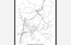 Bridgeport West Virginia Map Poster, Modern Home Decor Wall Art Print -  Custom Maps &amp; Posters in Map of Bridgeport West Virginia