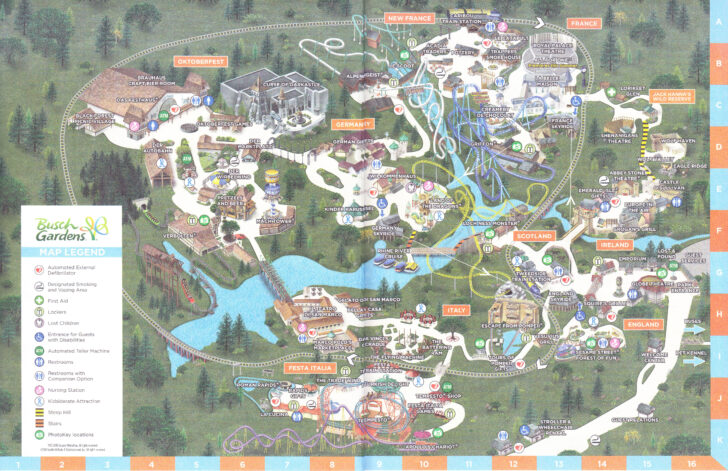 Busch Gardens Williamsburg Virginia Map