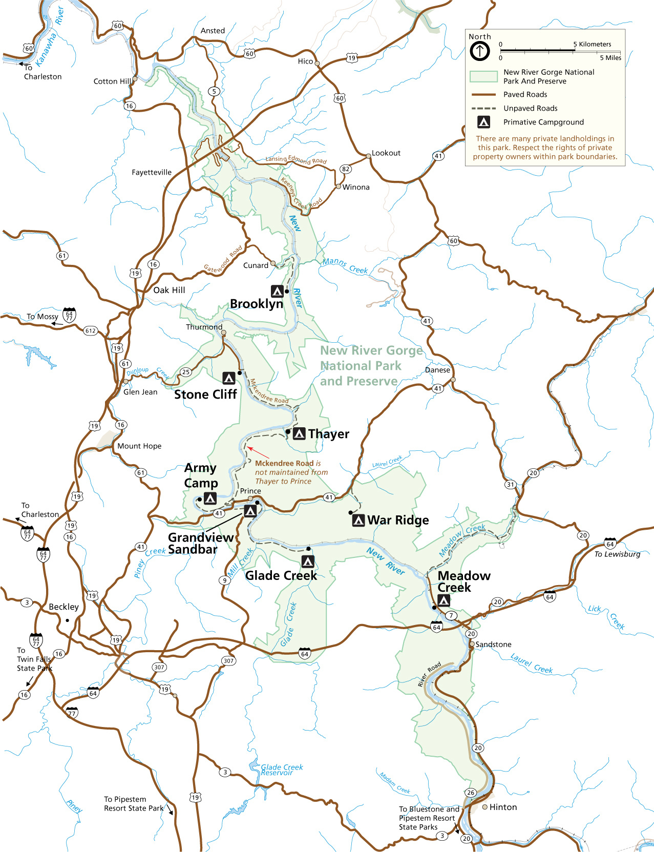 Camping - New River Gorge National Park &amp;amp; Preserve (U.s. National with regard to Map of the New River in West Virginia