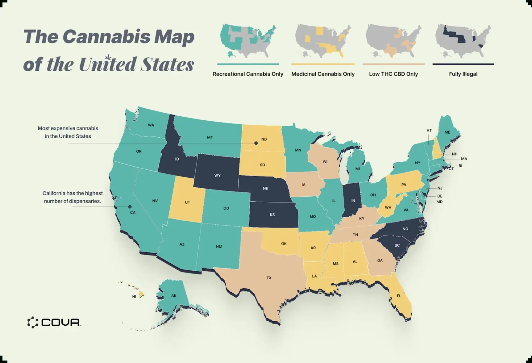 Cannabis Laws For Dispensaries In U.s. &amp;amp; Canadastate &amp;amp; Province regarding Map Of Recreational Dispensaries In Virginia