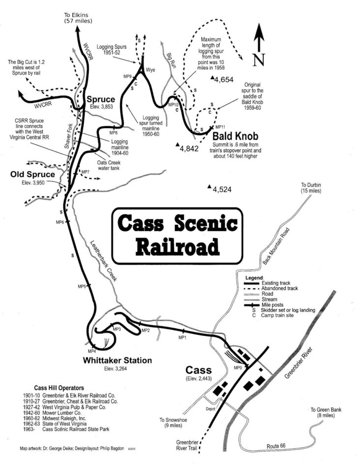 Map of Cass West Virginia