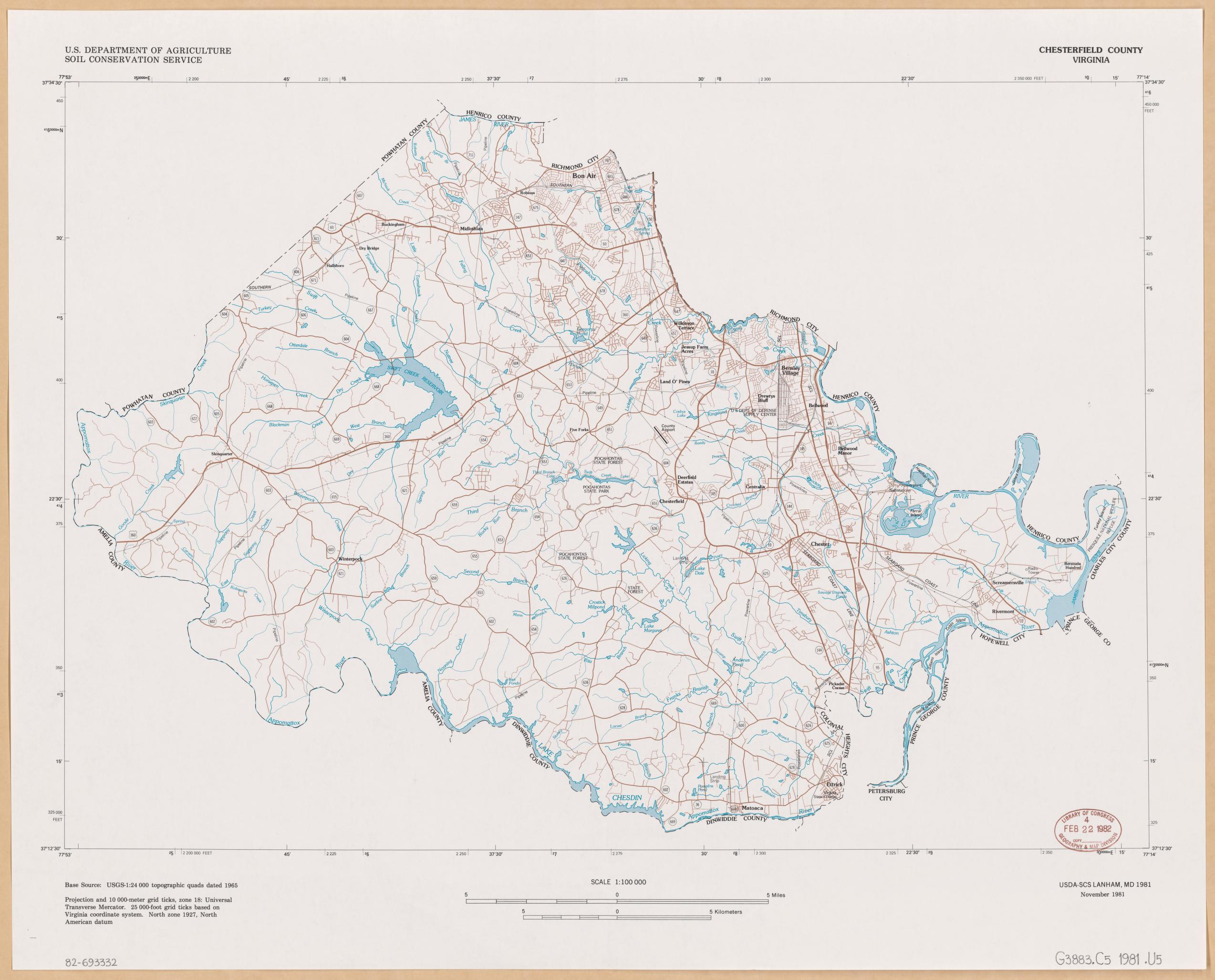Chesterfield County, Virginia | Library Of Congress with regard to Map of Chesterfield County Virginia