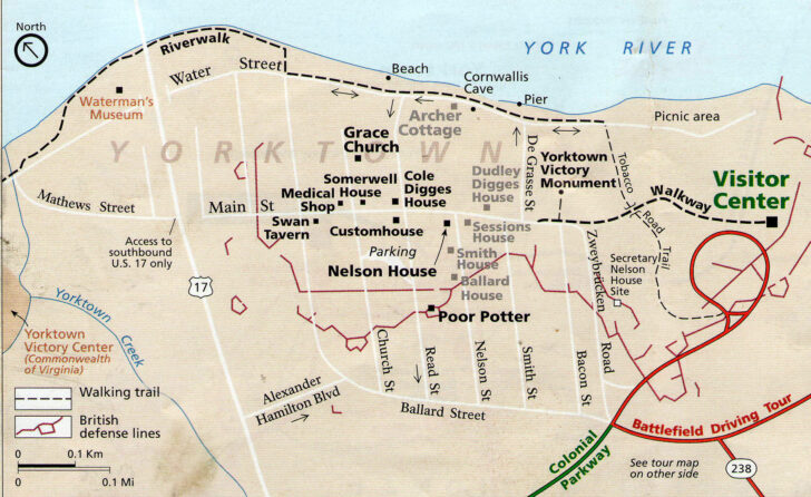 Yorktown Virginia on a Map