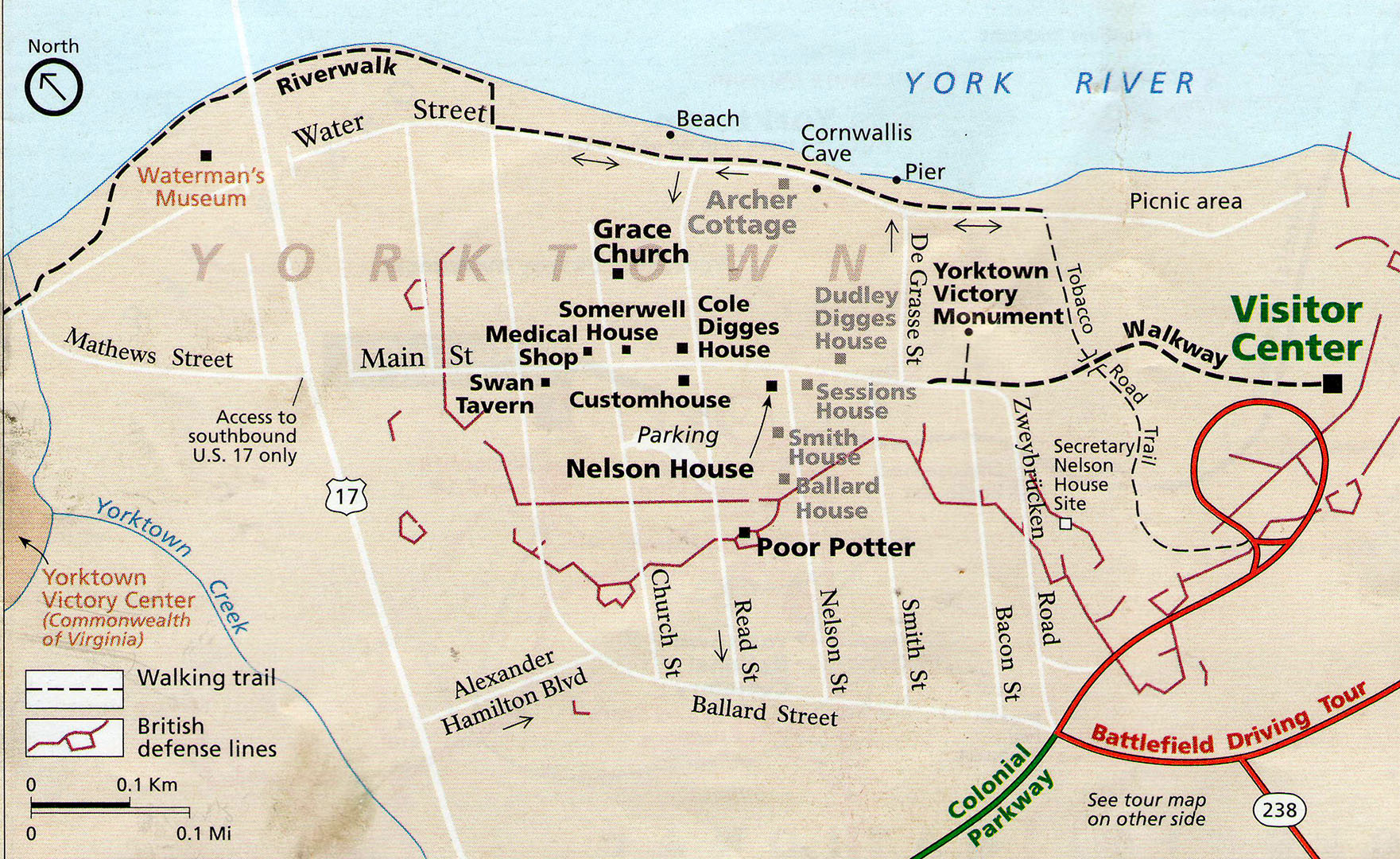 Colonial National Historical Park | Yorktown Park Map | intended for Yorktown Virginia On A Map