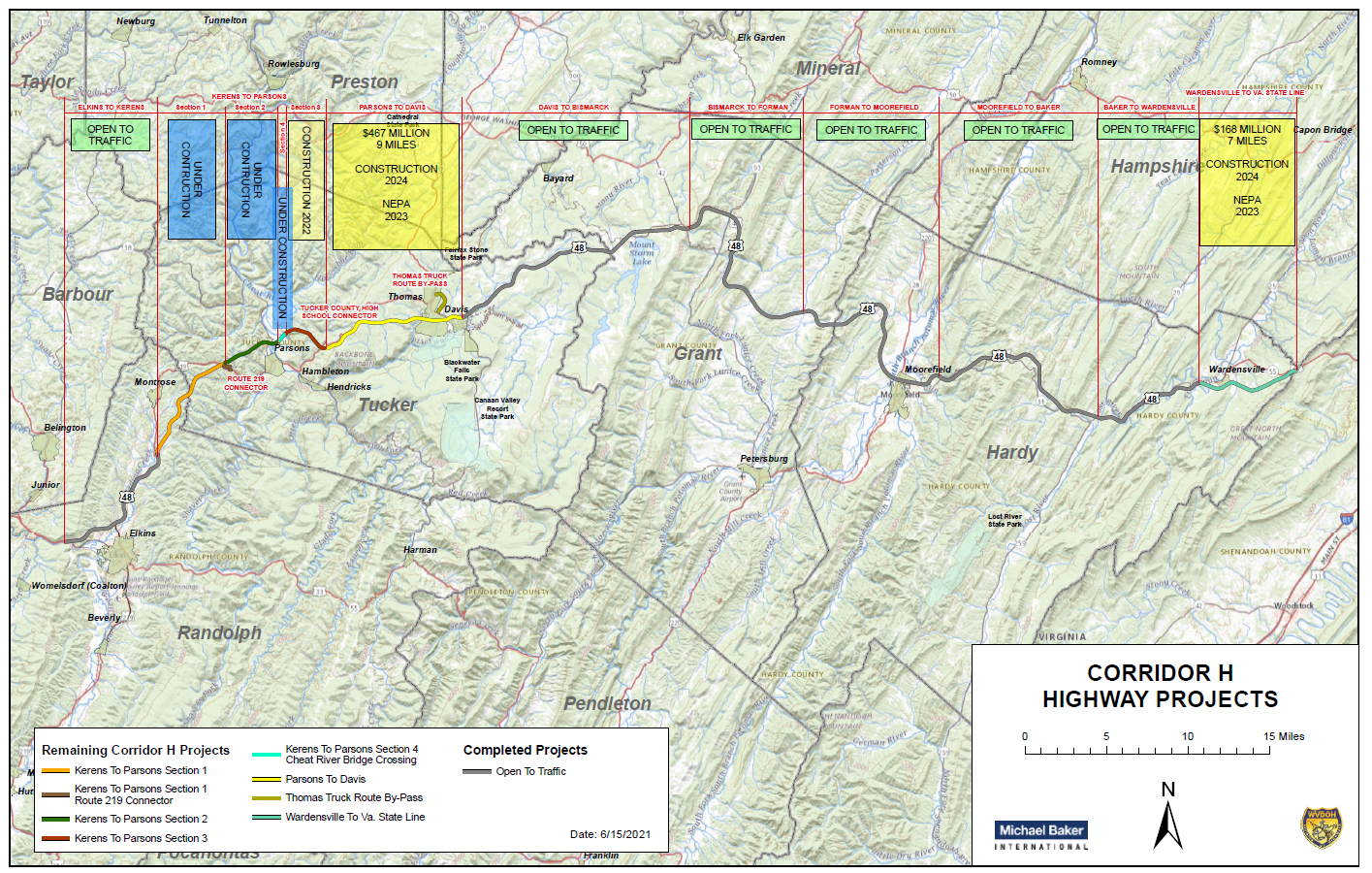 Corridor H Planning And Construction | Abra Conservation Hub with Map Of Corridor H In West Virginia