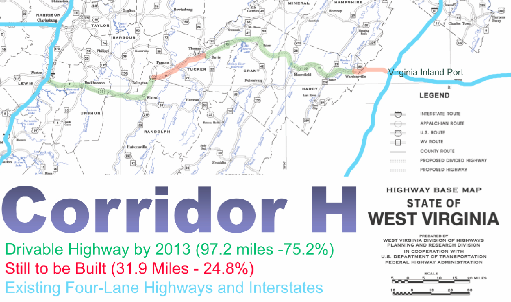 Corridor H Segment Expected To Openlate November - West for Map of Corridor H in West Virginia
