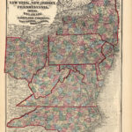 County Map Of New York, New Jersey, Pennsylvania, Ohio, Deleware For Map Of Ohio West Virginia And Pennsylvania