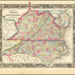 County Map Of Virginia And North Carolina   Barry Lawrence Regarding Map Of North Carolina Virginia Border
