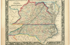 County Map Of Virginia, And North Carolina. | Library Of Congress for Map Of North Carolina And Virginia Border
