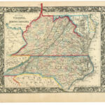 County Map Of Virginia, And North Carolina. | Library Of Congress Intended For Map Of Nc And Virginia