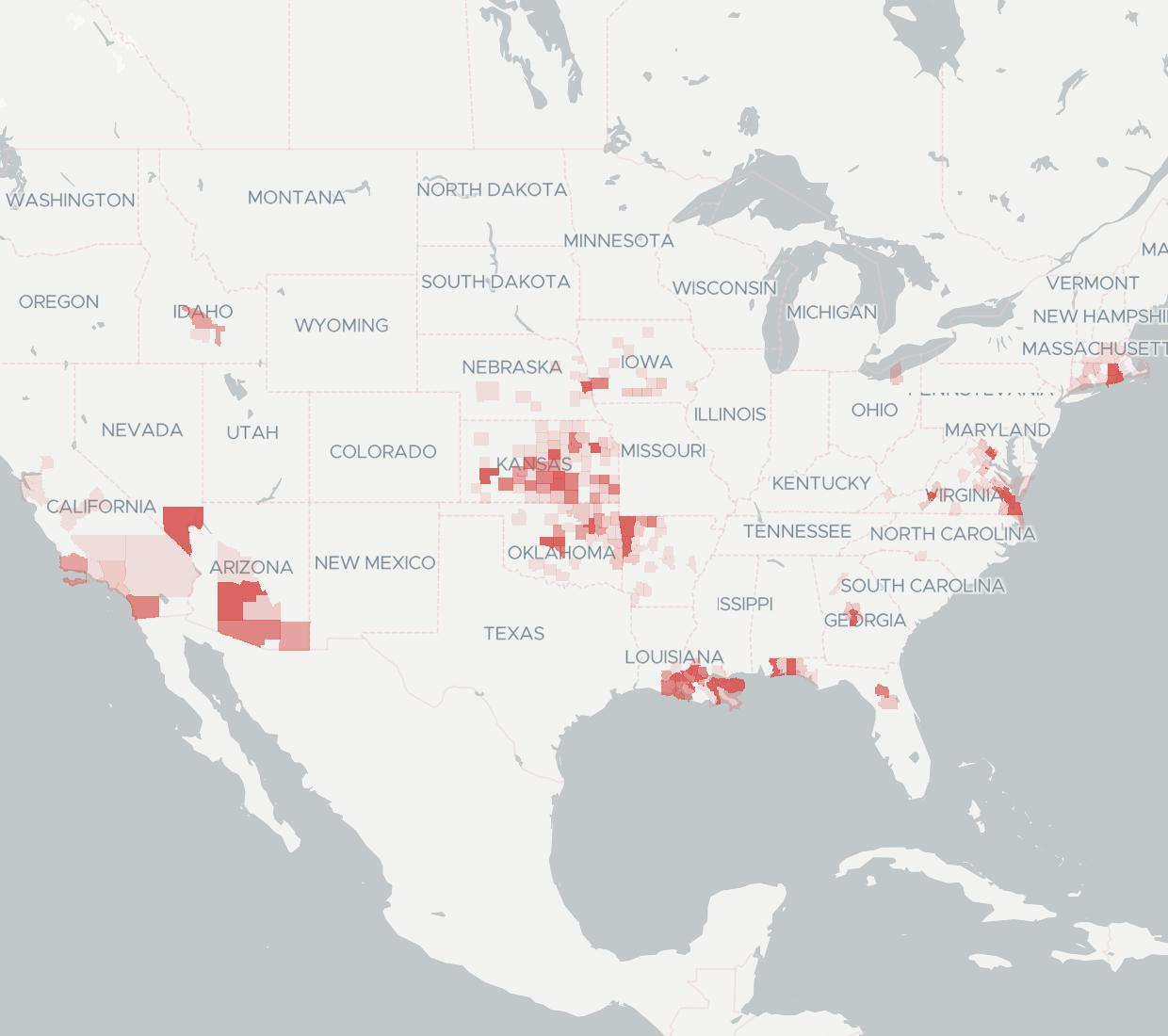 Cox Internet: Coverage &amp;amp; Availability Map | Broadbandnow inside Cox Internet Outage Map Virginia Beach