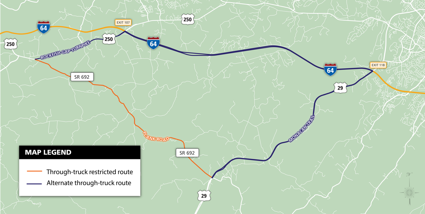 Culpeper District | Truck Restriction Considered On Rt. 692 In within Virginia Truck Restricted Routes Map