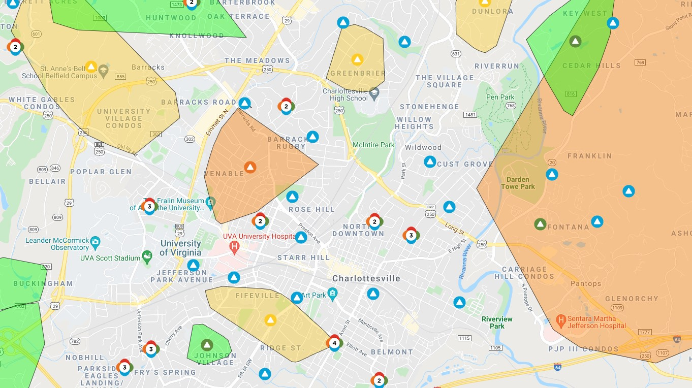 Current Power Outage Map- 10:30 Am : R/Charlottesville with regard to Dominion Virginia Power Outage Map Near Charlottesville Va