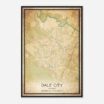 Dale City Virginia Map Poster, Modern Home Decor Wall Art Print Inside Map Of Dale City Virginia