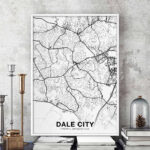 Dale City Virginia Va Usa Map Poster Black White Hometown City With Regard To Map Of Dale City Virginia