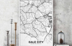 Dale City Virginia Va Usa Map Poster Black White Hometown City with regard to Map of Dale City Virginia