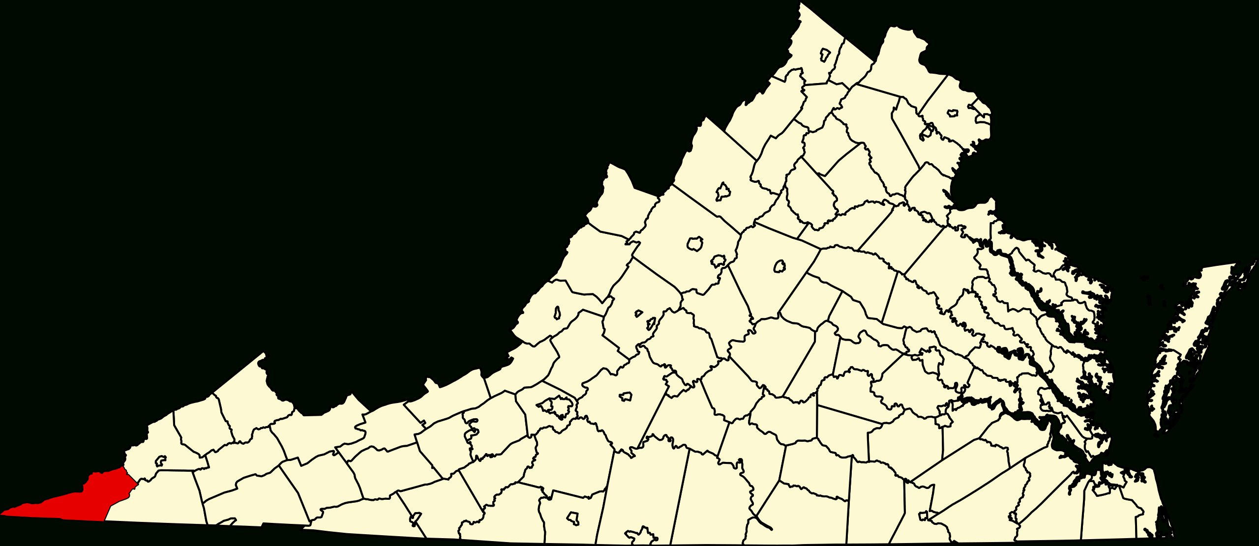 Datei:map Of Virginia Highlighting Lee County.svg – Wikipedia regarding Map Of Lee County Virginia
