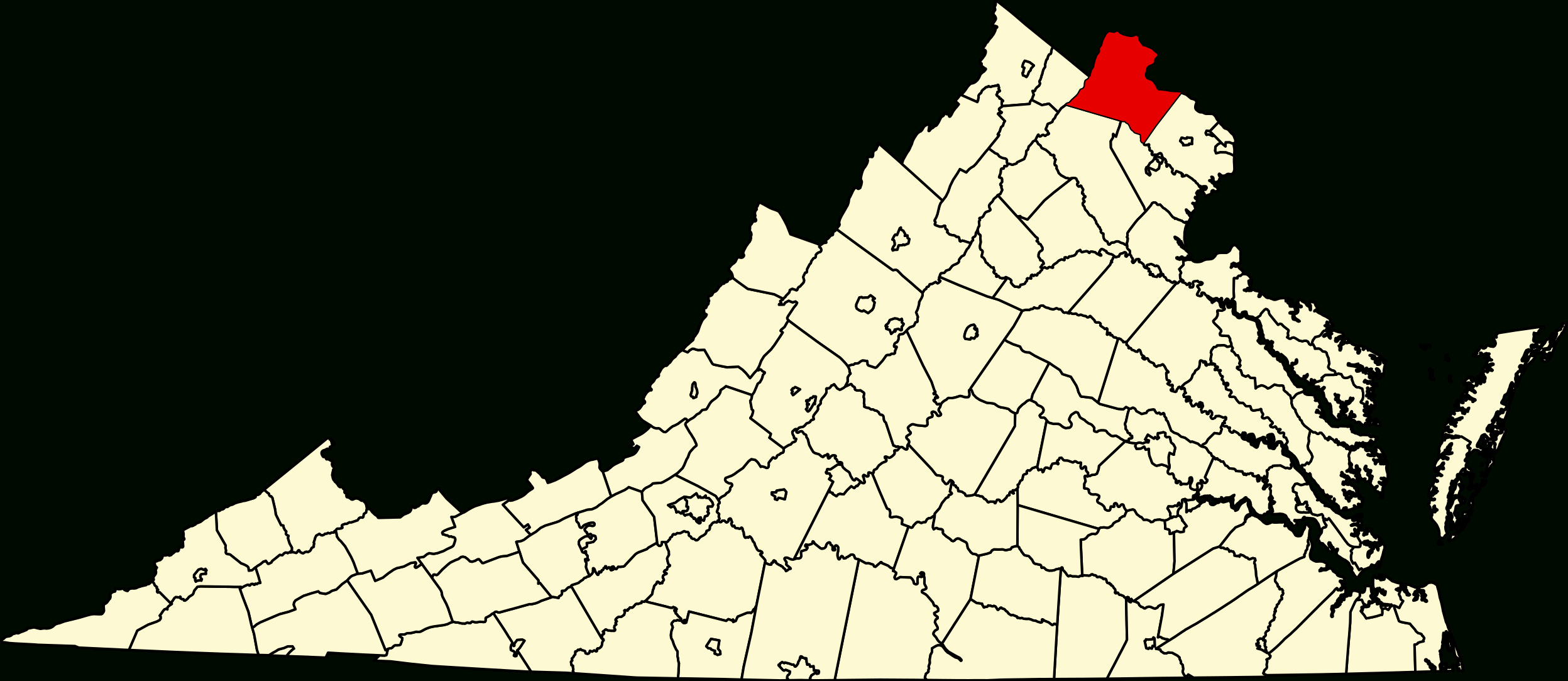 Datei:map Of Virginia Highlighting Loudoun County.svg – Wikipedia in Map Of Loudoun County Virginia