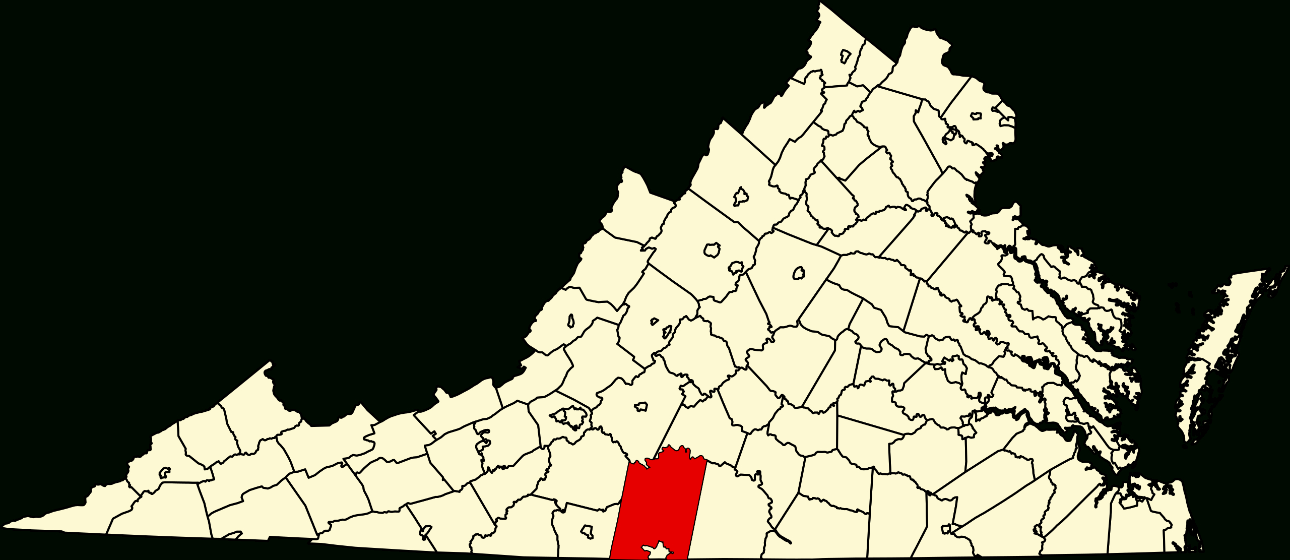 Datei:map Of Virginia Highlighting Pittsylvania County.svg – Wikipedia inside Map Of Pittsylvania County Virginia