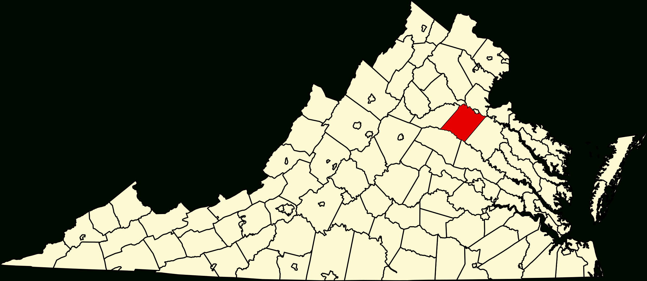 Datei:map Of Virginia Highlighting Spotsylvania County.svg – Wikipedia intended for Map Of Spotsylvania County Virginia