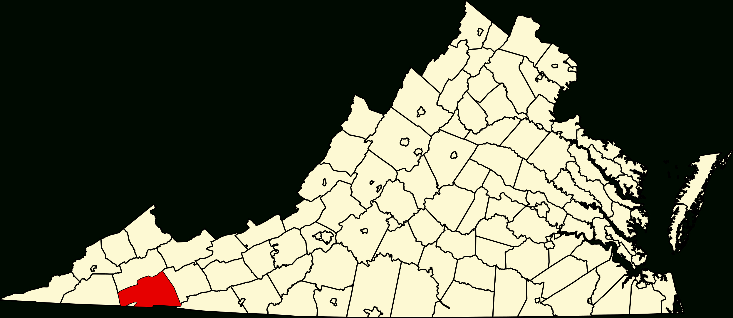 Datei:map Of Virginia Highlighting Washington County.svg – Wikipedia pertaining to Damascus Virginia on a Map