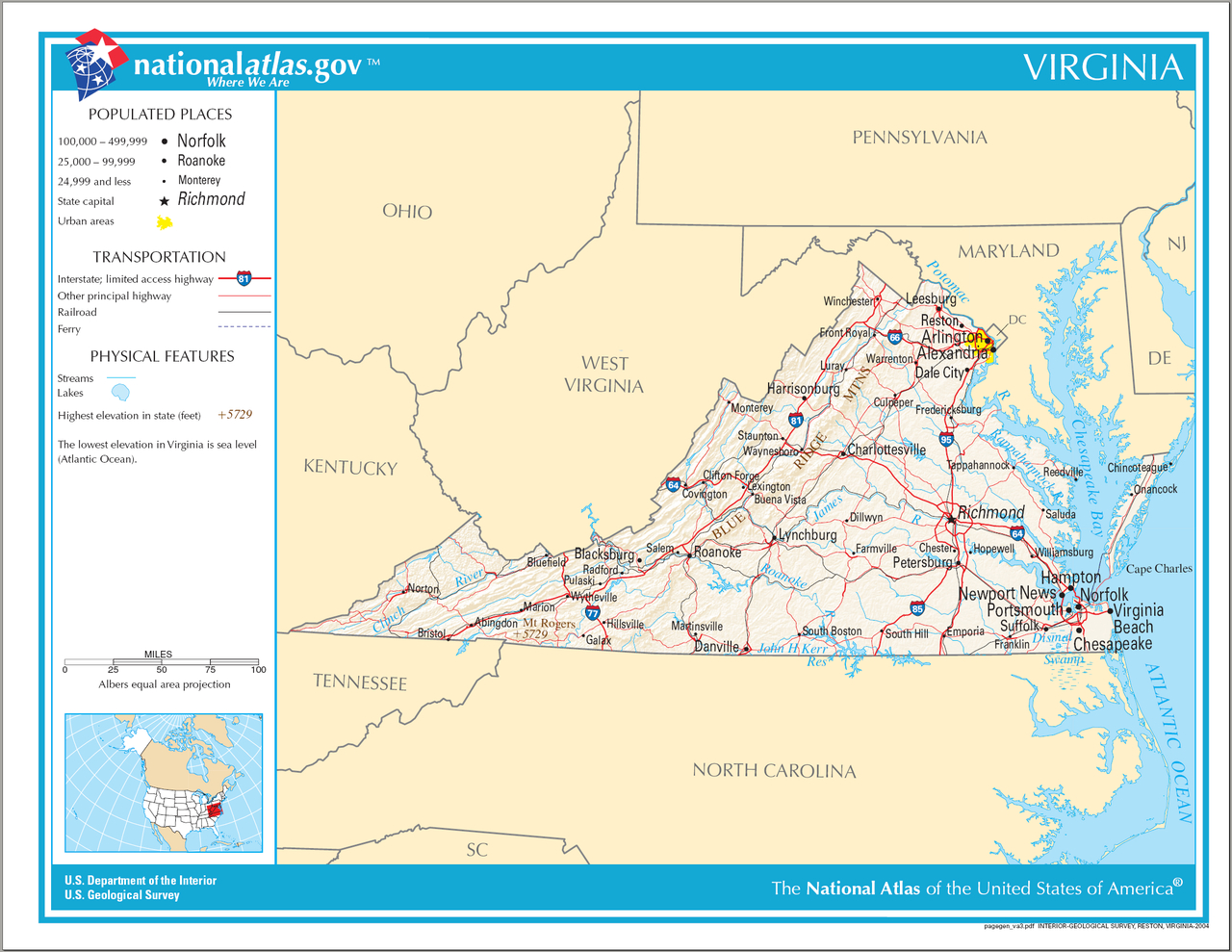 Datei:map Of Virginia Na – Wikipedia in State Map of Virginia USA