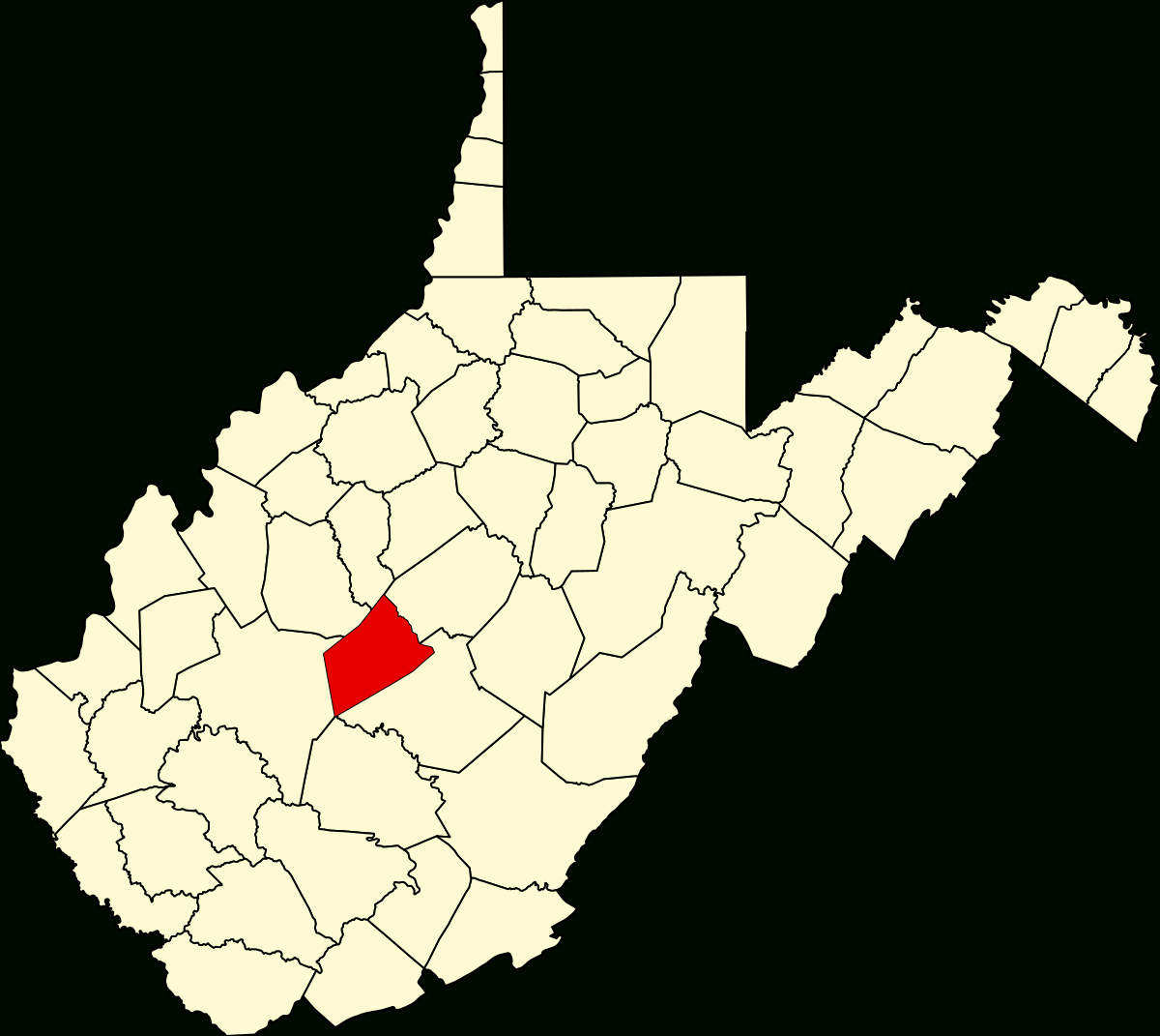 Datei:map Of West Virginia Highlighting Clay County.svg – Wikipedia for Clay County West Virginia Map