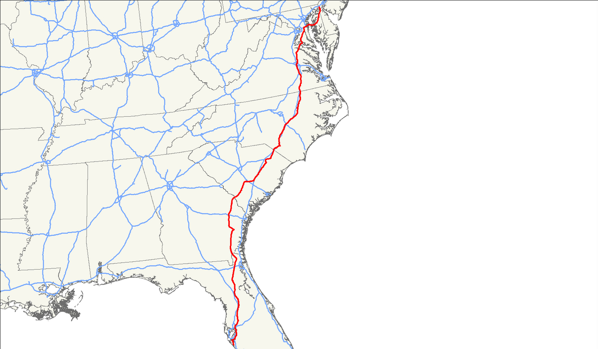 Datei:us 301 Map – Wikipedia throughout Map of Route 301 in Virginia