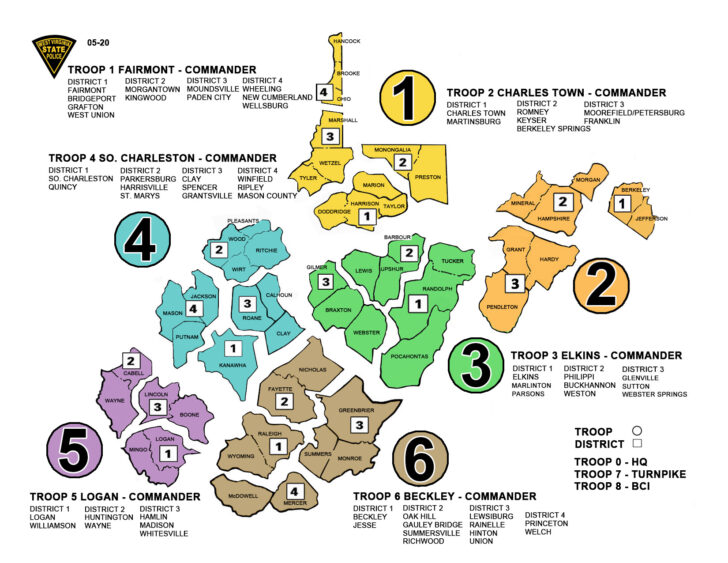 Virginia State Police Division Map