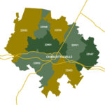 Detailed Charlottesville, Va Zip Code Map Of Homes For Sale Available Regarding Map Of Virginia With Charlottesville