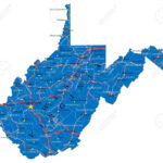 Detaillierte Karte Des Bundesstaates West Virginia Im Vektorformat For County Map Of West Virginia With Cities