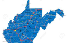 Detaillierte Karte Des Bundesstaates West Virginia Im Vektorformat regarding West Virginia Map With Cities And Counties