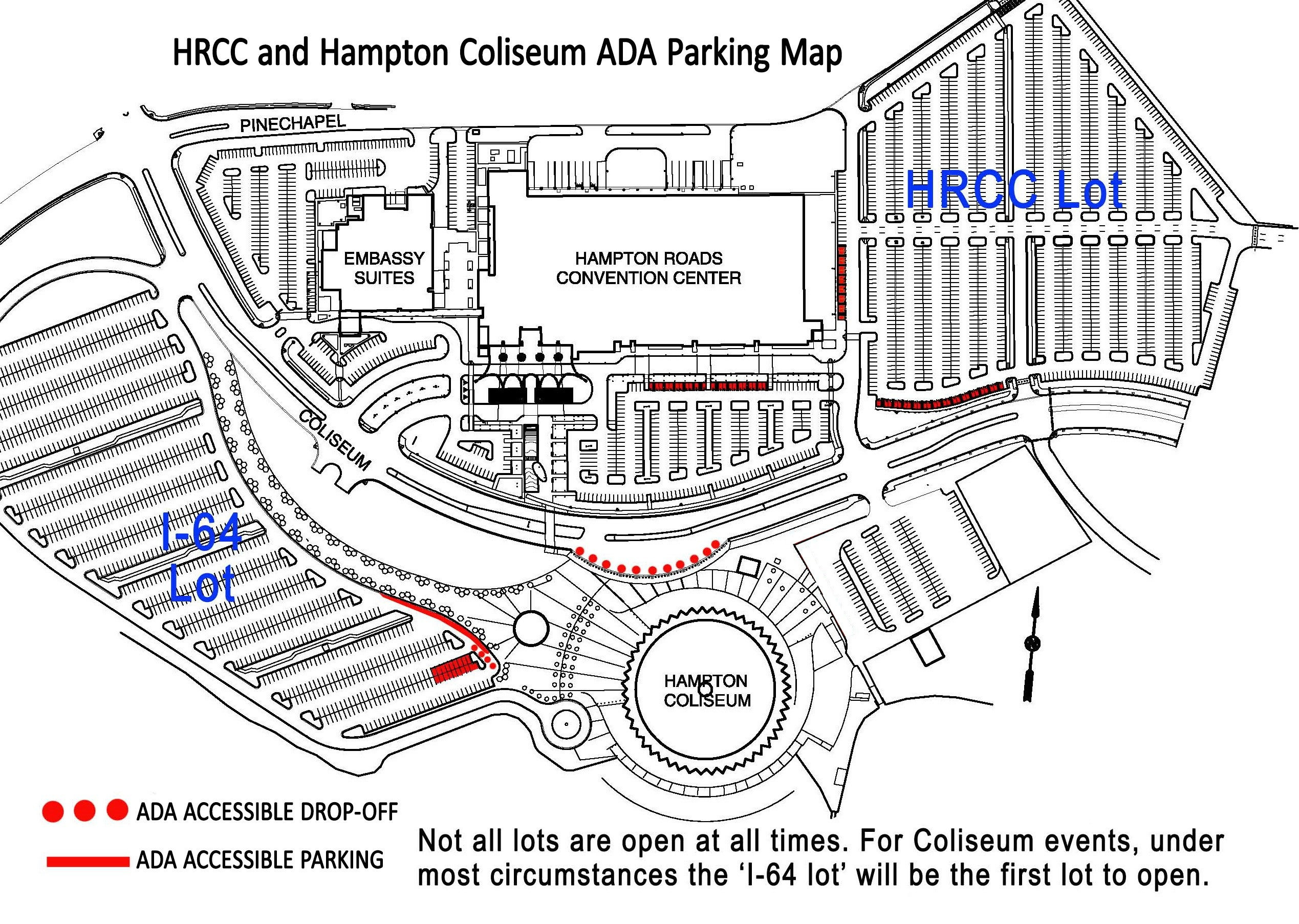 Directions &amp;amp; Parking | Hampton Coliseum pertaining to Virginia Beach Convention Center Map