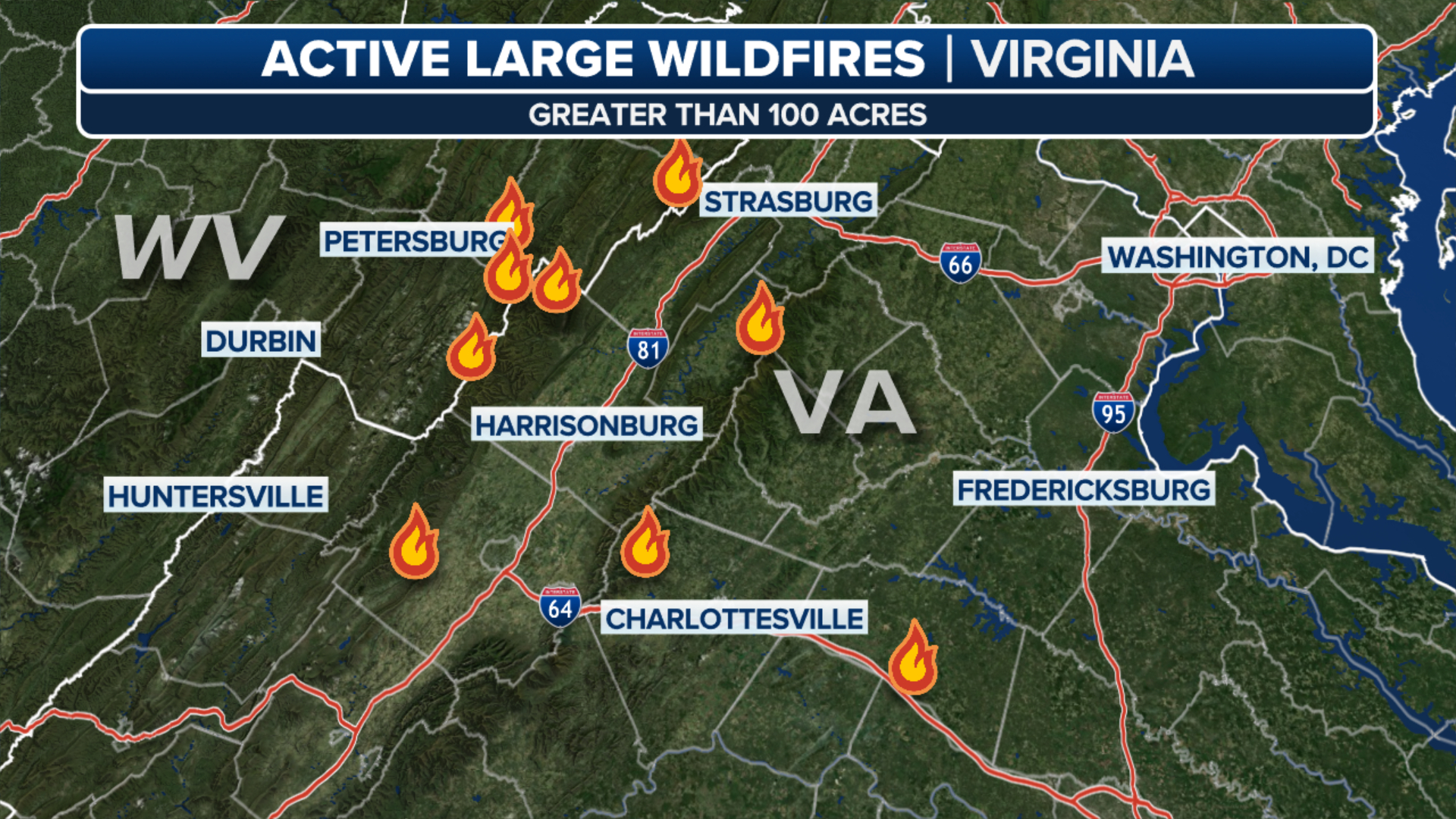 Dozens Of Wildfires Erupt During Blustery Conditions Along in Fires In Virginia Map