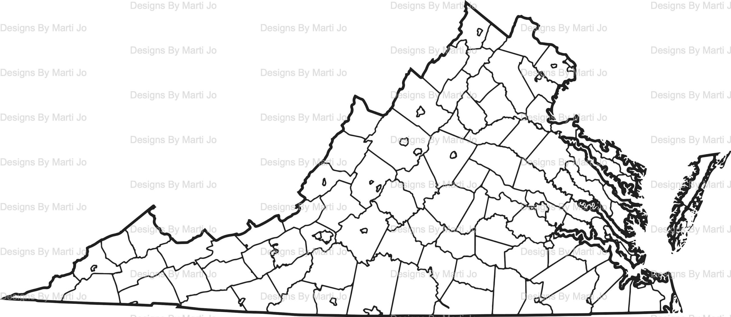 Druckbare Karte Von Virginia | Druckbare Karte Von Va County inside Map Of The Counties Of Virginia