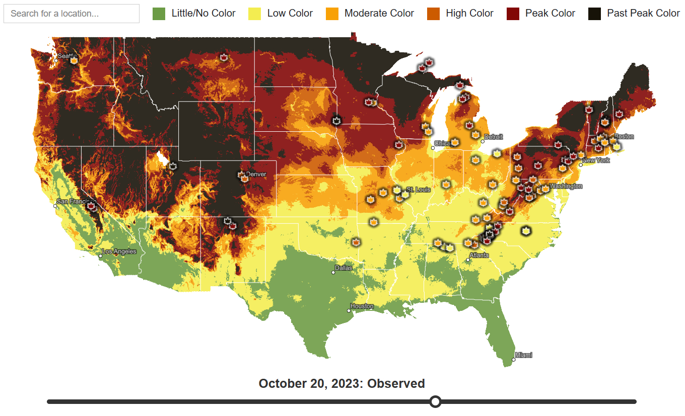 Explore Fall: Interactive Foliage Map with regard to Virginia Fall Foliage Map 2026