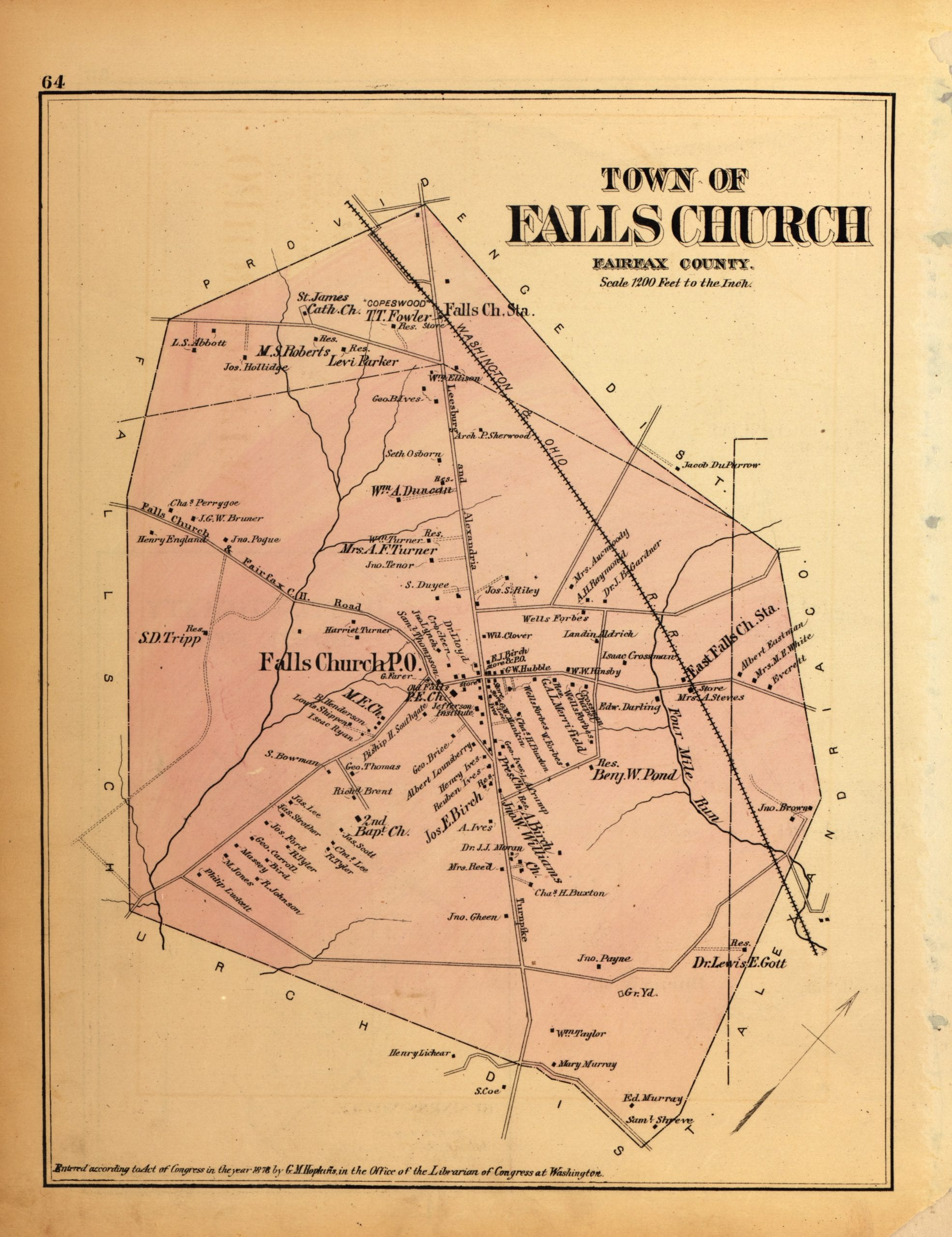 Exploring Falls Church Through Maps From 1879 with Map of Falls Church Virginia