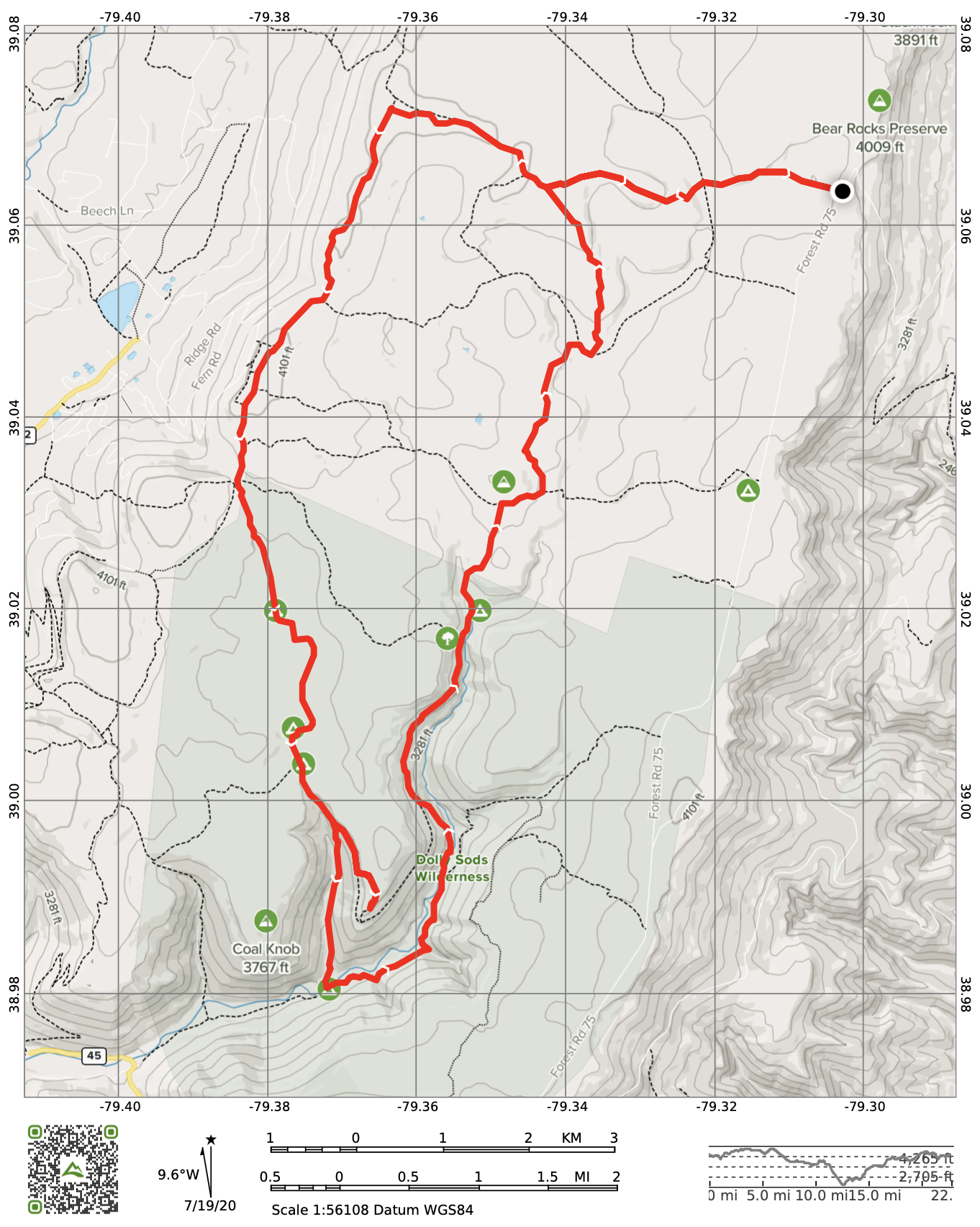 Exploring The West Virginia Wilderness — Maps With No Roads within Dolly Sods West Virginia Trail Maps