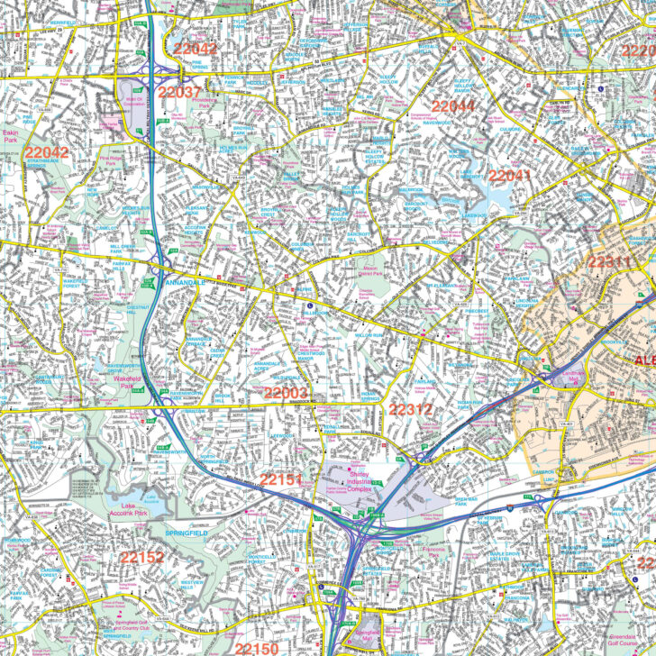Map of Fairfax County Virginia
