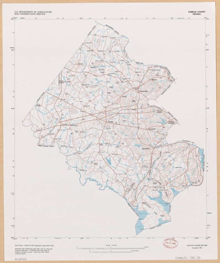 Map of Virginia Fairfax County