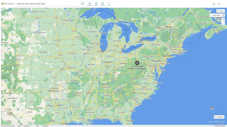 Google Map of West Virginia