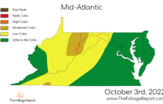 Fall Colors Already Emerging In Western Md. And West Virginia with Peak Fall Foliage 2026 Virginia Map