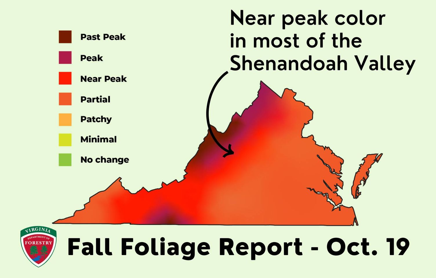 Fall Colors Around Virginia - Fredericksburg Free Press for Fall Foliage Map For Virginia