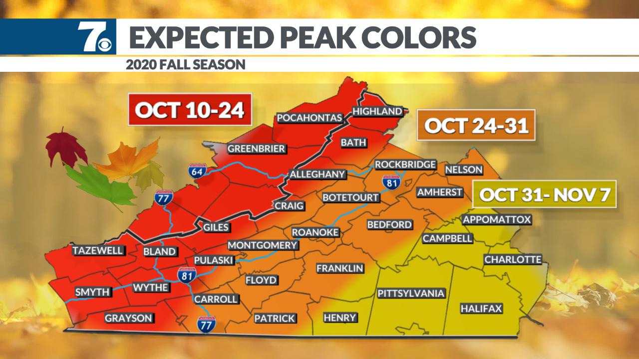 Fall Foliage Could Be The Best In Years, According To Virginia for Fall Foliage Map For Virginia