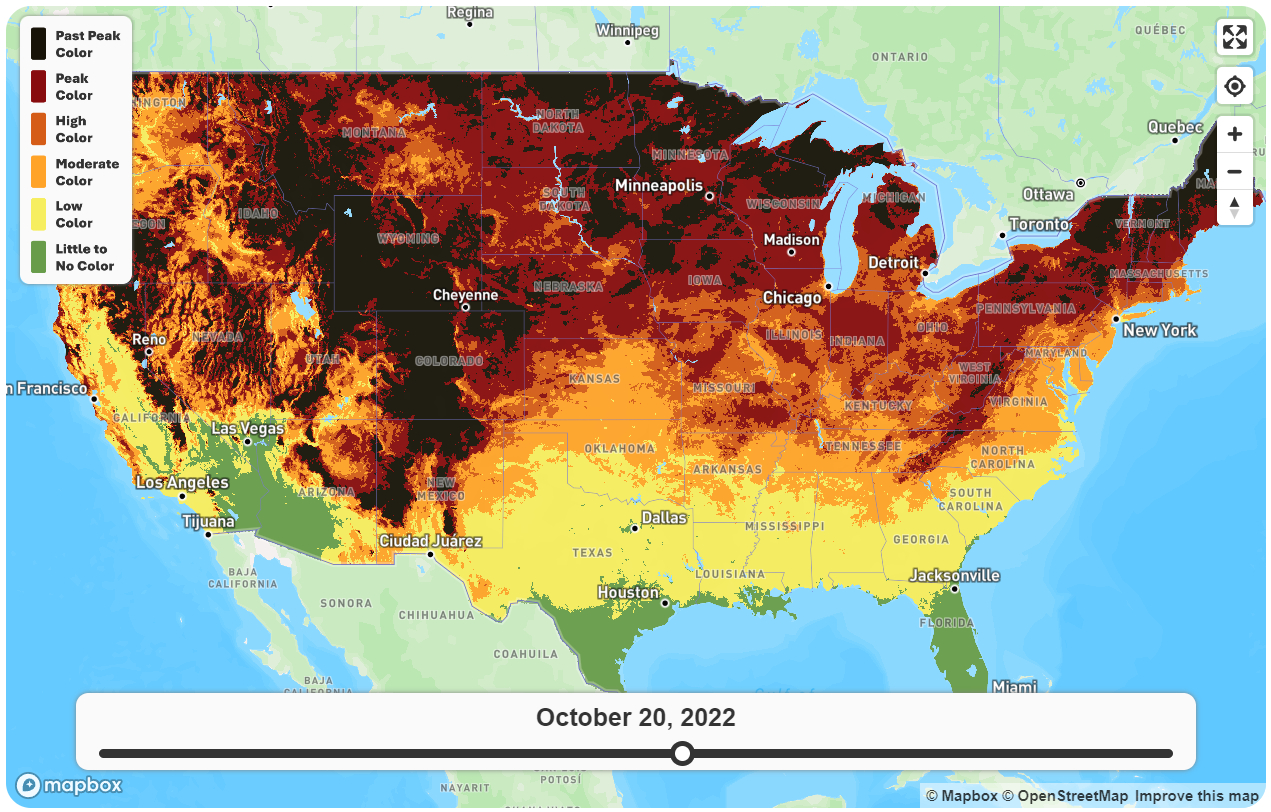 Fall Foliage Map 2023: Real-Time Updates And Forecasts pertaining to Fall Color Map West Virginia
