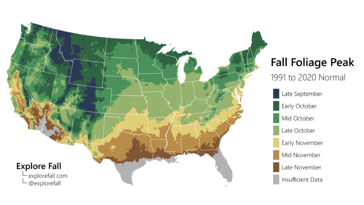 Peak Fall Foliage 2026 Virginia Map