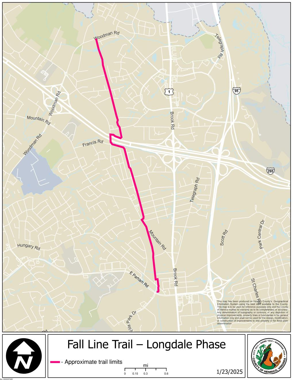 Fall Line Trail - Longdale Phase - Henrico County, Virginia with Fall Line Trail Map Virginia