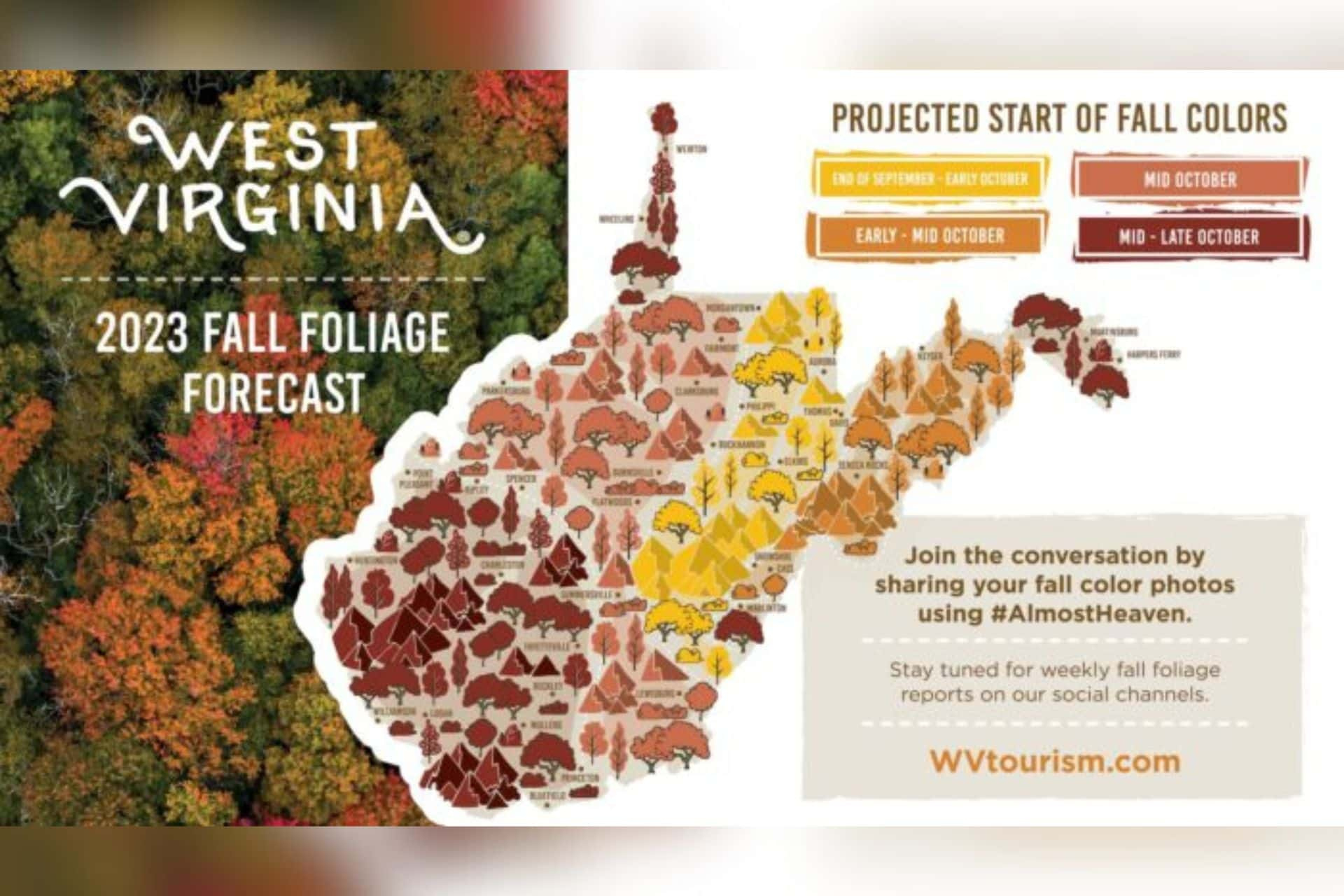 Falling In Love With Almost Heaven, Five Destinations To Visit within Fall Foliage Map 2026 West Virginia