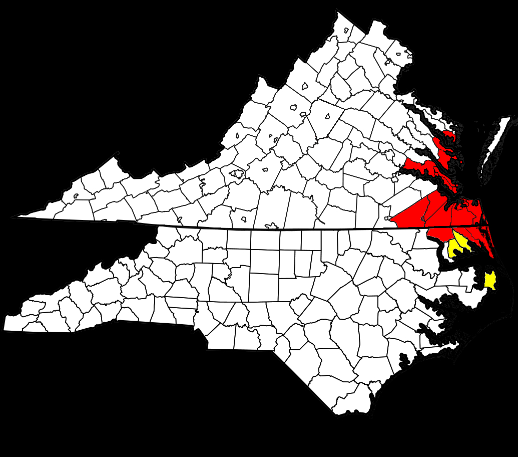 File:1024Px-Map Of Virginia And North Carolina Highlighting with North Carolina and Virginia Map